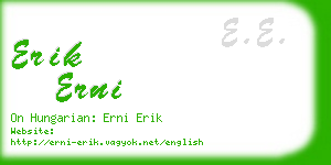 erik erni business card